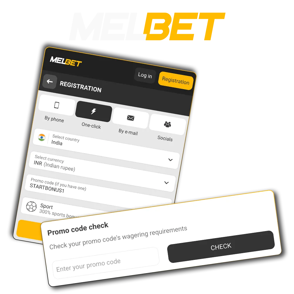 Enter the Melbet promo code to receive an extra deposit bonus.